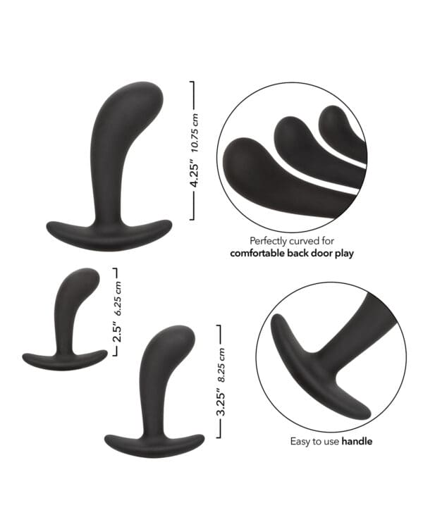 Silicone Anal Training Prostate Kit - Black - Image 5