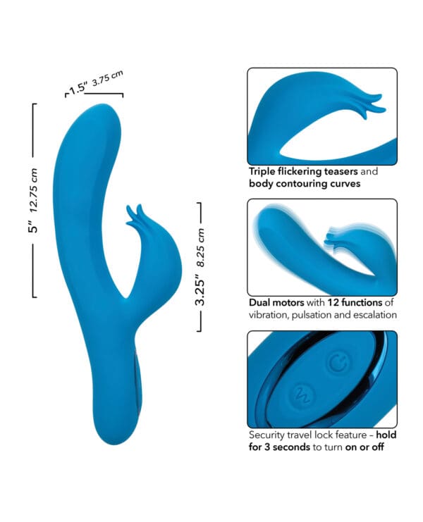 Azure Collection Flutter G Vibrator - Blue - Image 5