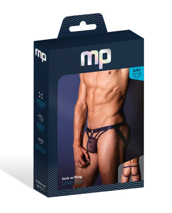 Love Star Jock w/Ring - Purple S/M - Image 3