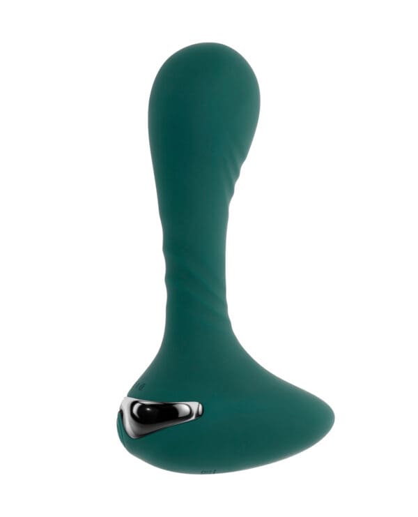 Gender X Goes Anywhere Vibrating Silicone Plug - Teal - Image 2