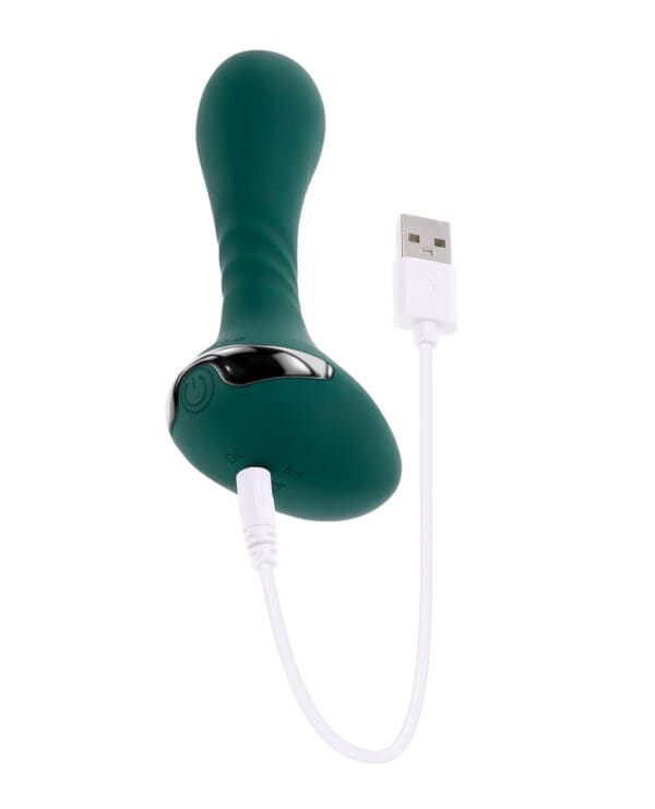 Gender X Goes Anywhere Vibrating Silicone Plug - Teal - Image 5