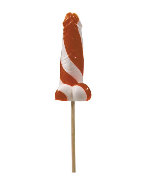 Cock Tailz Liquor Flavored Pecker Pops - Baileys & Cream Tan/White Stripe - Image 2