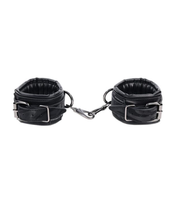 Sportsheets Velvet Noir Handcuffs - Black - Image 2