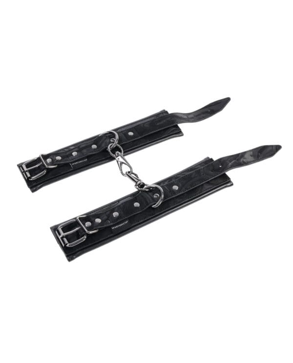 Sportsheets Velvet Noir Handcuffs - Black - Image 4