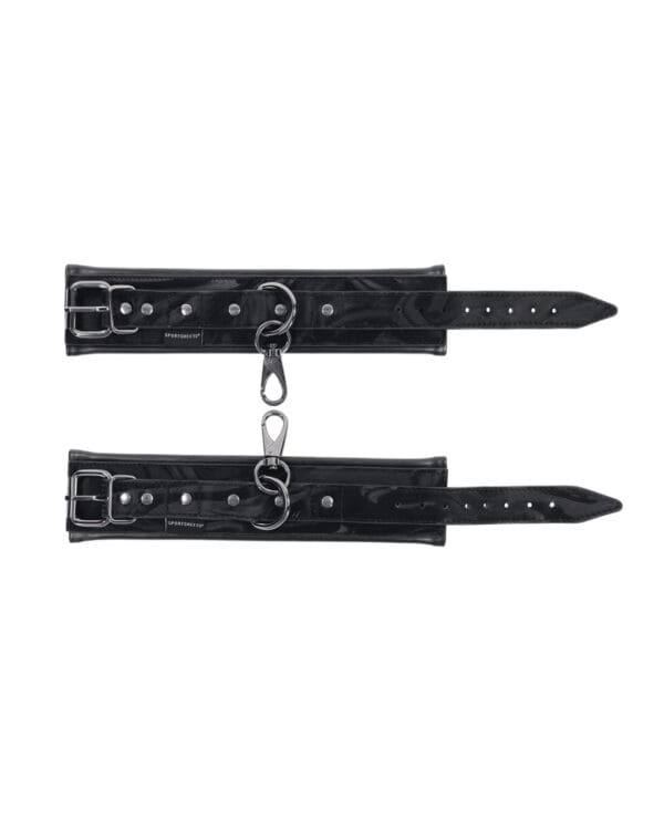 Sportsheets Velvet Noir Handcuffs - Black - Image 5