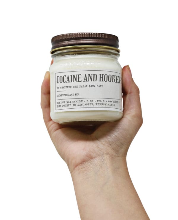 Cocaine And Hookers - Funny Candle 8oz Soy Wax - Image 4