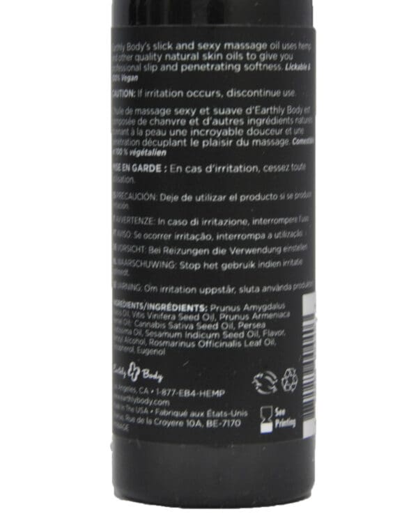 Earthly Body Edible Massage Oil - 2 oz Cherry - Image 2