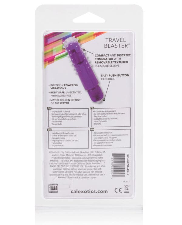 Travel Blaster w/Silicone Sleeve Waterproof - Purple - Image 2