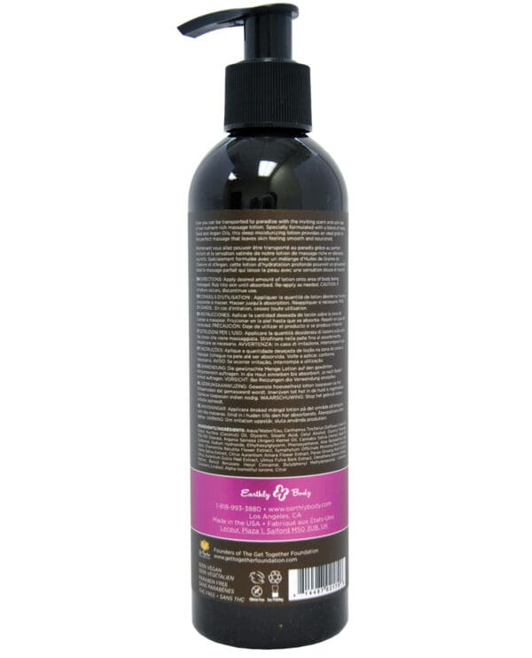 Earthly Body Edible Massage Oil - 8 oz French Vanilla - Image 2