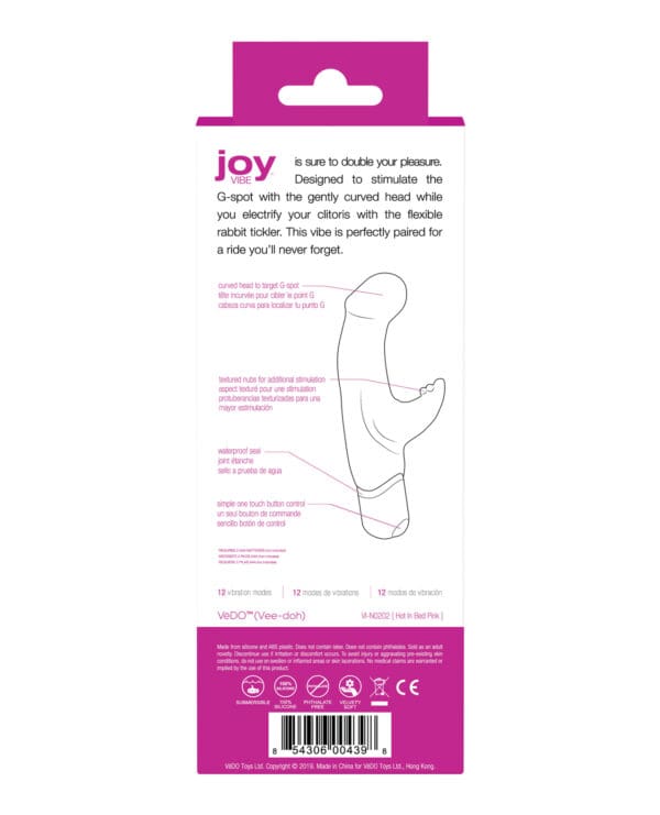 VeDO Joy Mini Vibe - Hot in Bed Pink - Image 5