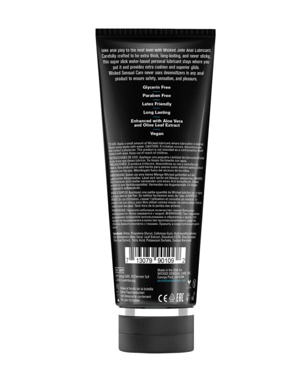 Wicked Sensual Care Jelle Water Based Anal Lubricant - 8 oz Fragrance Free - Image 2