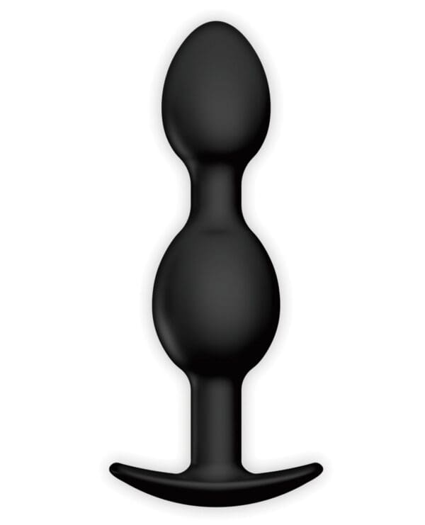 Pretty Love 4.05" Silicone Anal Plug w/Ball - Black - Image 2
