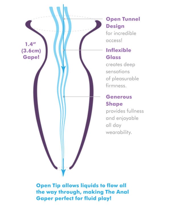 Anal Fantasy Elite Collection Mega Anal Glass Gaper - Clear - Image 4