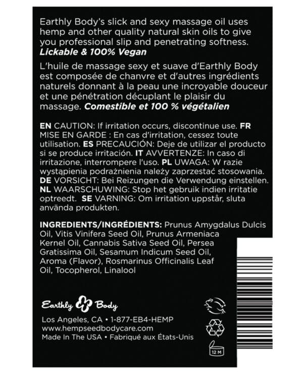 Earthly Body Edible Massage Oil - 2 oz Banana - Image 2