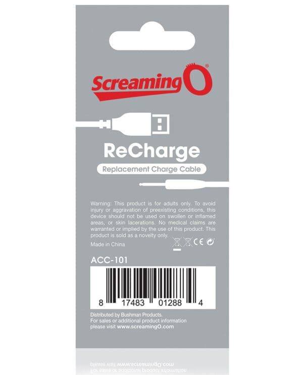 Screaming O Recharge Charging Cable - White - Image 2