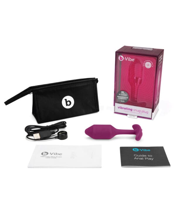 b-Vibe Vibrating Weighted Snug Plug M - 112 g Rose - Image 5
