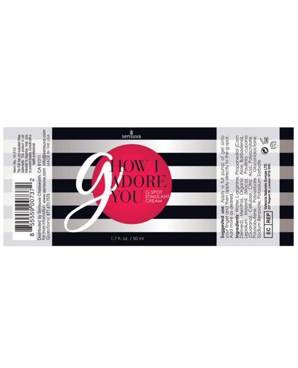 Sensuva G How I Adore You - 1.7 oz - Image 2