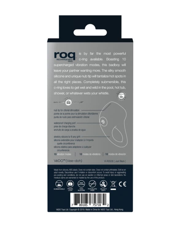 VeDO Roq Rechargeable Ring - Black - Image 5