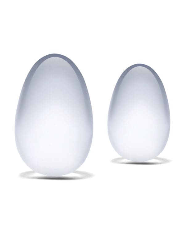 Glas 2 pc Glass Yoni Eggs Set - Clear - Image 2