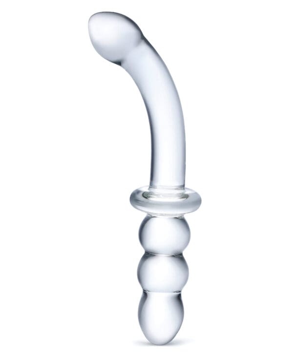 Glas 8" Ribbed G-Spot Glass Dildo - Image 2