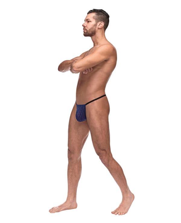 Diamond Mesh Posing Strap Blue O/S - Image 2