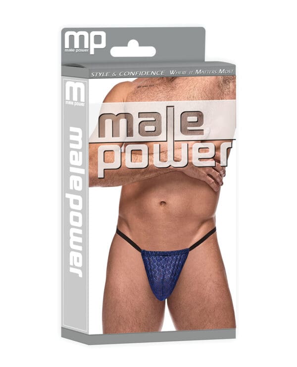 Diamond Mesh Posing Strap Blue O/S - Image 4
