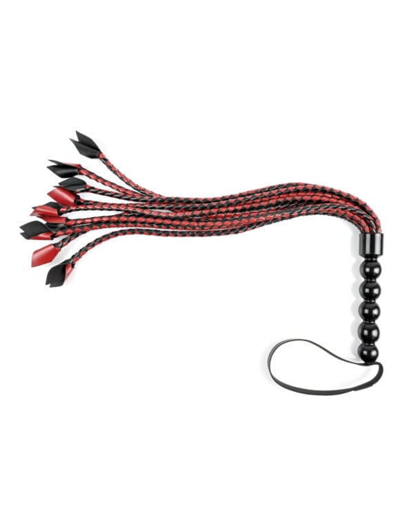 Saffron Braided Flogger - Red/Black - Image 3