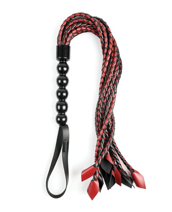 Saffron Braided Flogger - Red/Black - Image 4