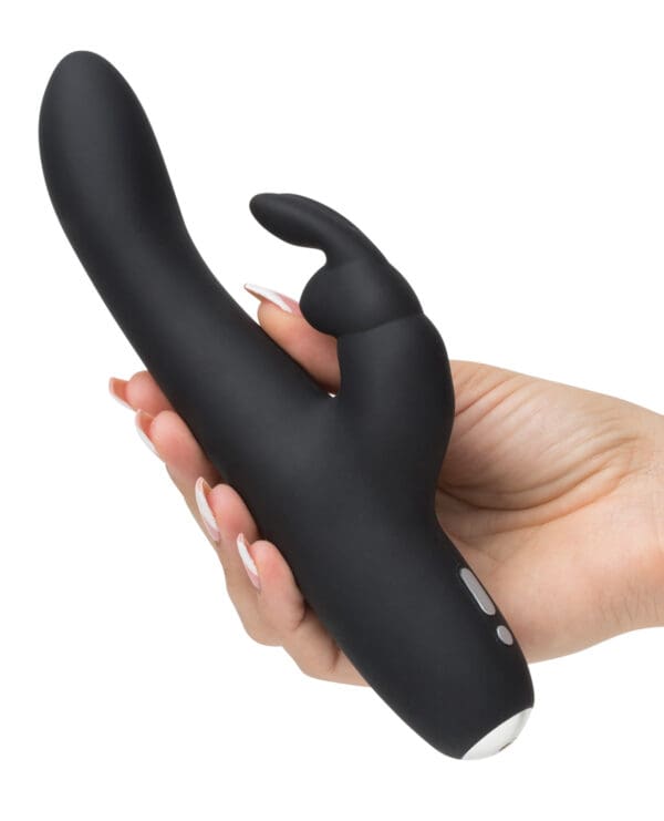 Fifty Shades of Grey Greedy Girl Rechargeable Slimline Rabbit Vibrator - Black - Image 5