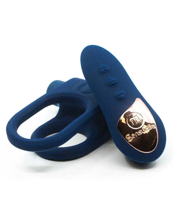 Nu Sensuelle Silicone Remote Control XLR8 Turbo Boost Bullet Ring - Navy - Image 2