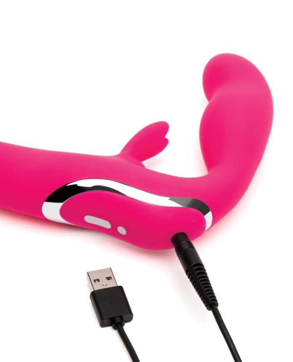 Happy Rabbit Strapless Strap on Rabbit Vibe - Pink - Image 5