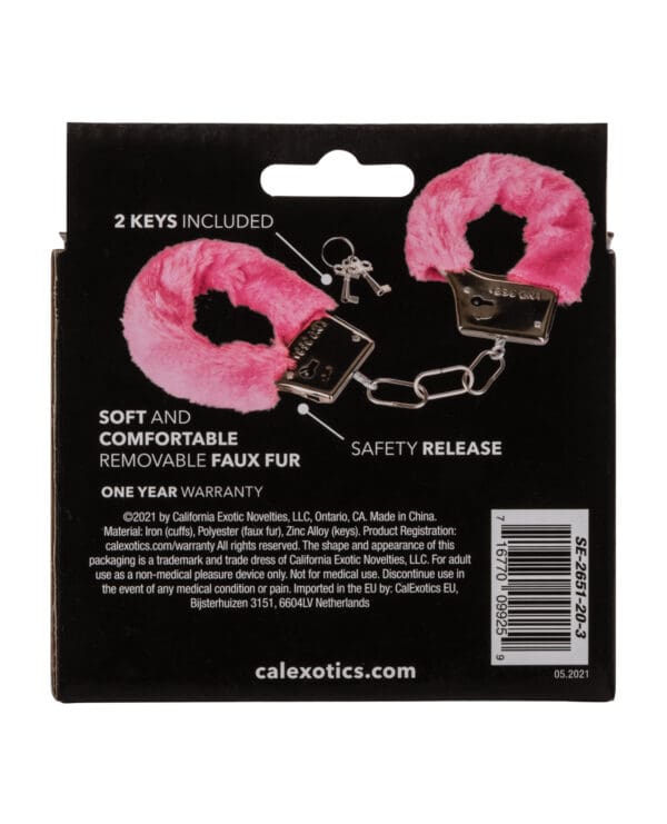 Playful Furry Cuffs - Pink - Image 2
