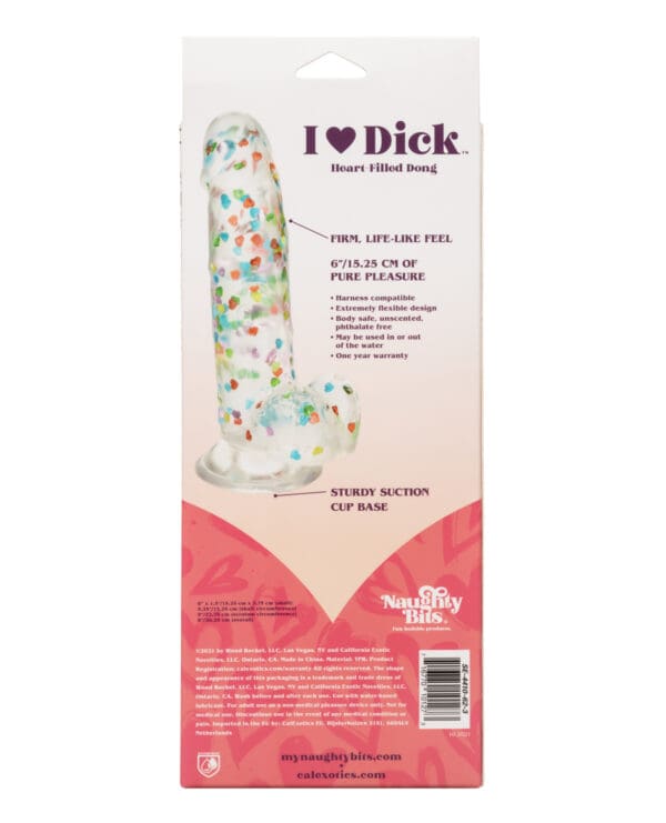 Naughty Bits I Love Dick Heart Filled Dong - Multicolor - Image 2