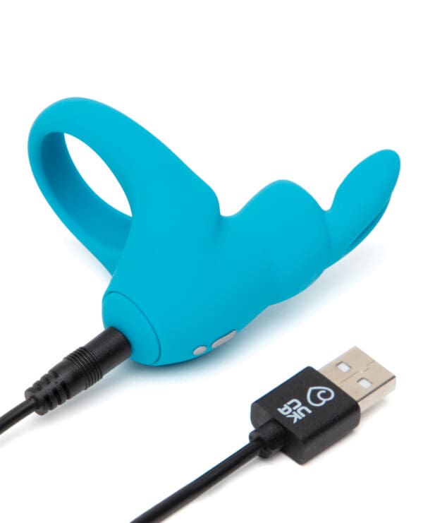 Happy Rabbit Rechargeable Cock Ring - Blue - Image 4