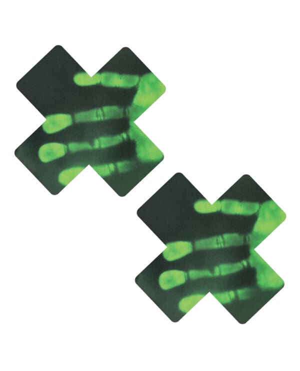 Neva Nude Temperature Reactive X Factor Pasties - Neon Green - Image 2