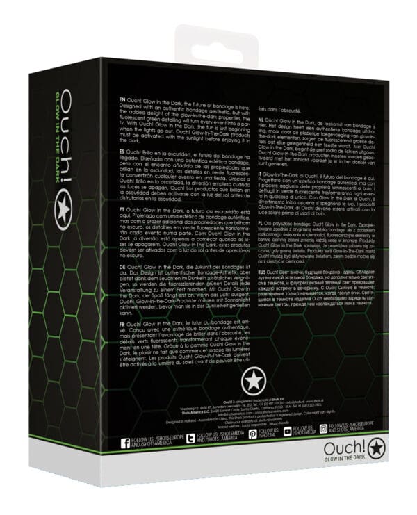 Shots Ouch Bed Bindings Restraint Kit - Glow in the Dark - Image 2