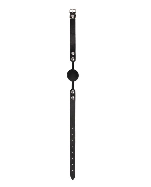 Shots Ouch Black & White Silicone Ball Gag - Black - Image 4