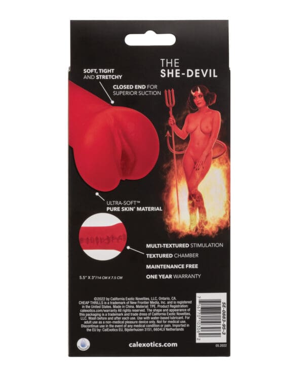 Cheap Thrills The She-Devil Pussy Masturbator - Red - Image 2