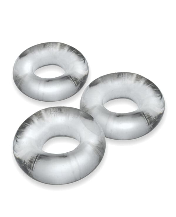 Oxballs Fat Willy 3 Pack Jumbo Cock Rings - Clear - Image 2