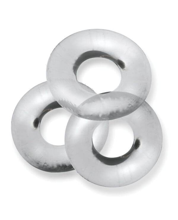 Oxballs Fat Willy 3 Pack Jumbo Cock Rings - Clear - Image 3