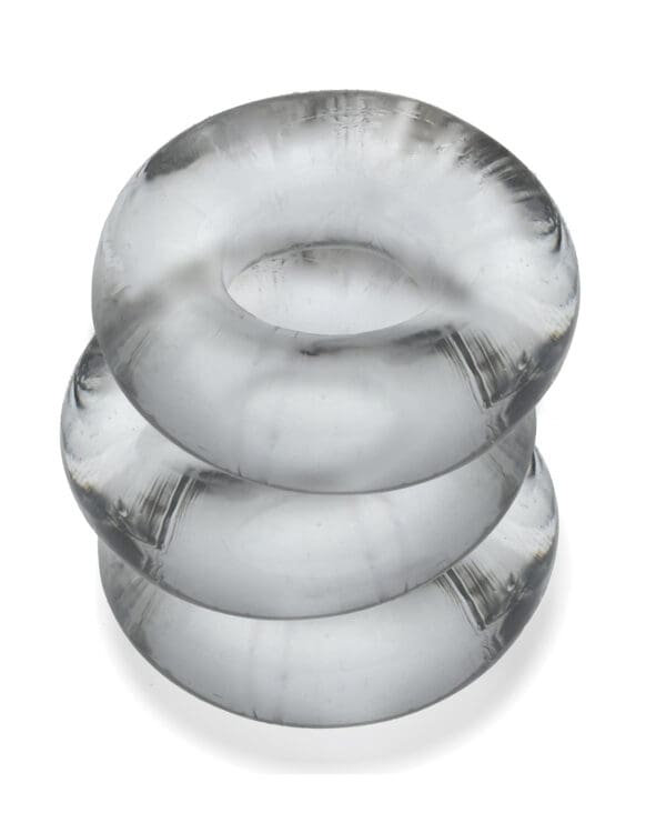 Oxballs Fat Willy 3 Pack Jumbo Cock Rings - Clear - Image 4