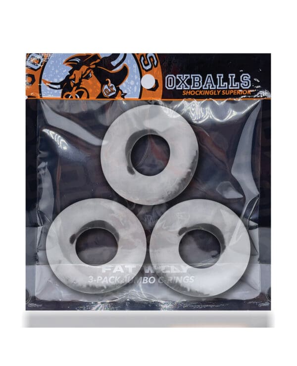 Oxballs Fat Willy 3 Pack Jumbo Cock Rings - Clear - Image 5