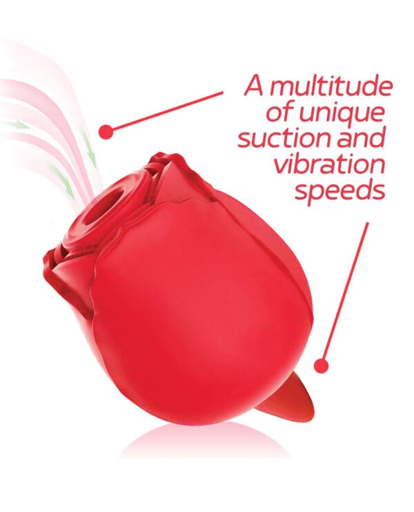 Wild Rose & Tongue Vibrator - Red - Image 3