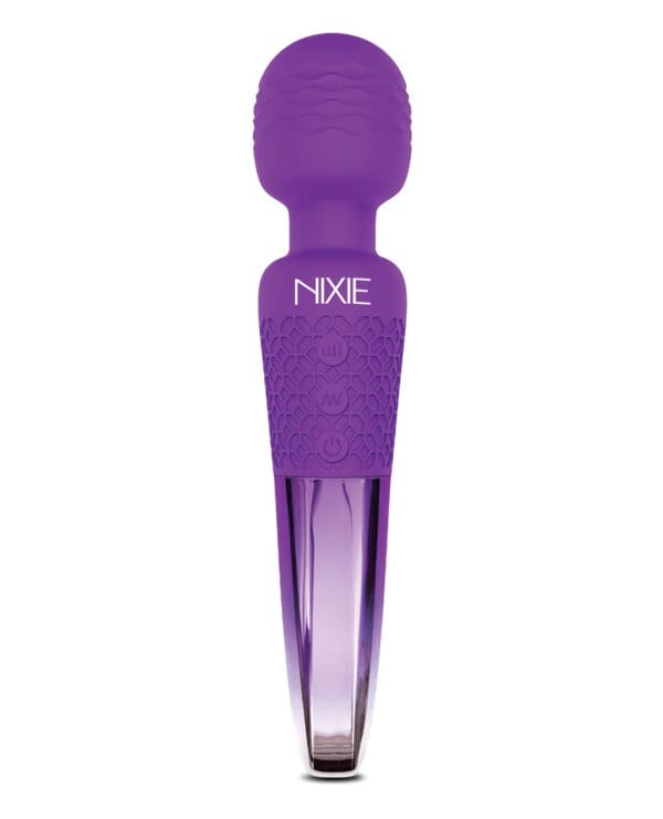 Nixie Rechargeable Wand Massager - Purple Ombre Metallic - Image 3