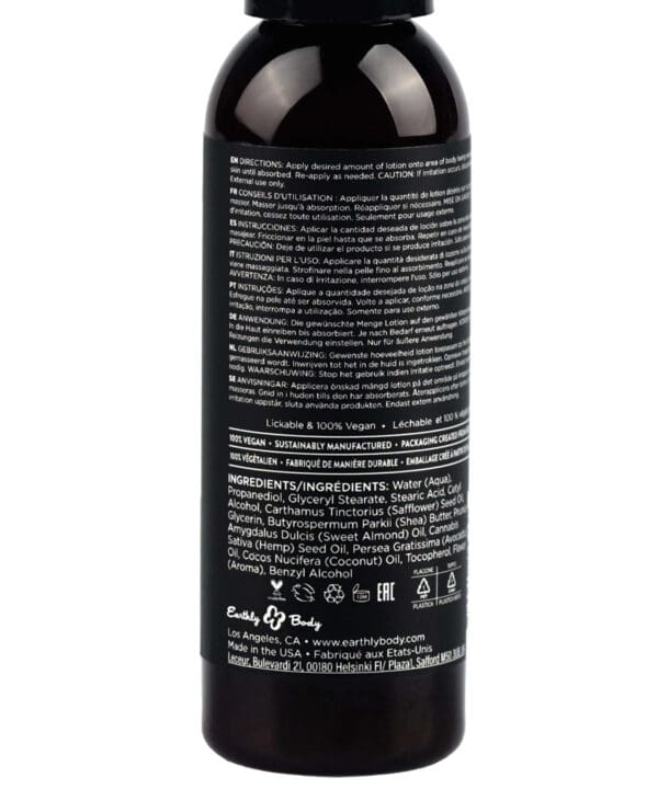 Earthly Body Hemp Seed by Night Edible Lotion - 2 oz Strawberry - Image 2