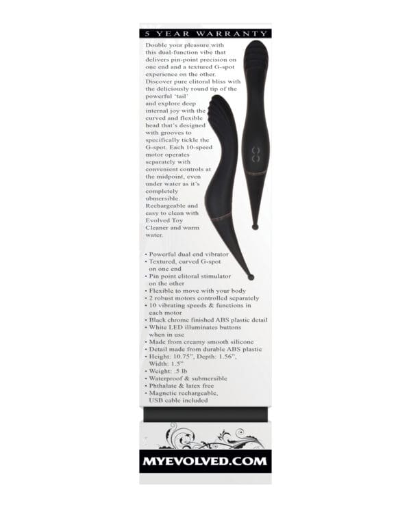 Evolved Tantalizing Teaser Dual End Vibrator - Black - Image 2