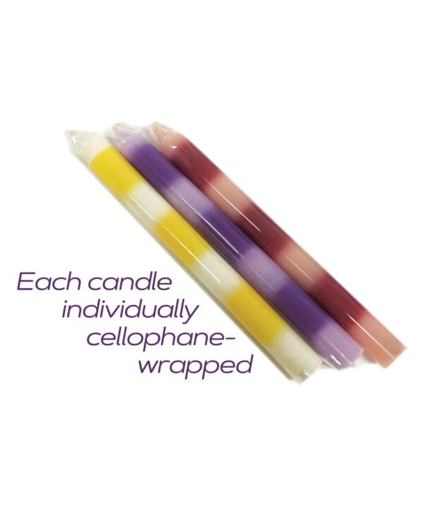 The 9's Make Me Melt Sensual Warm-Drip Candles - Pastellines Stripes Pack of 3 - Image 3