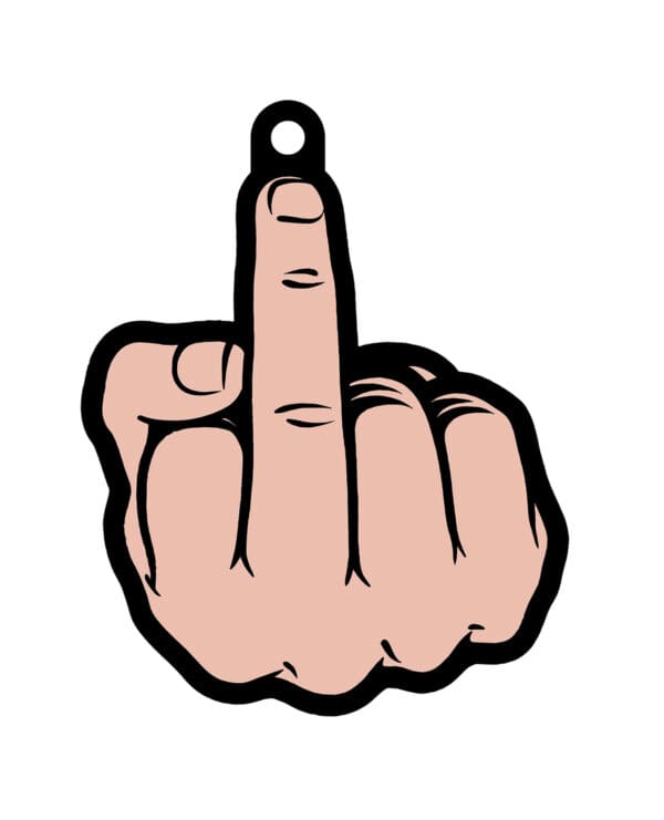 Wood Rocket Middle Finger Peach Air Freshener - Cologne - Image 3