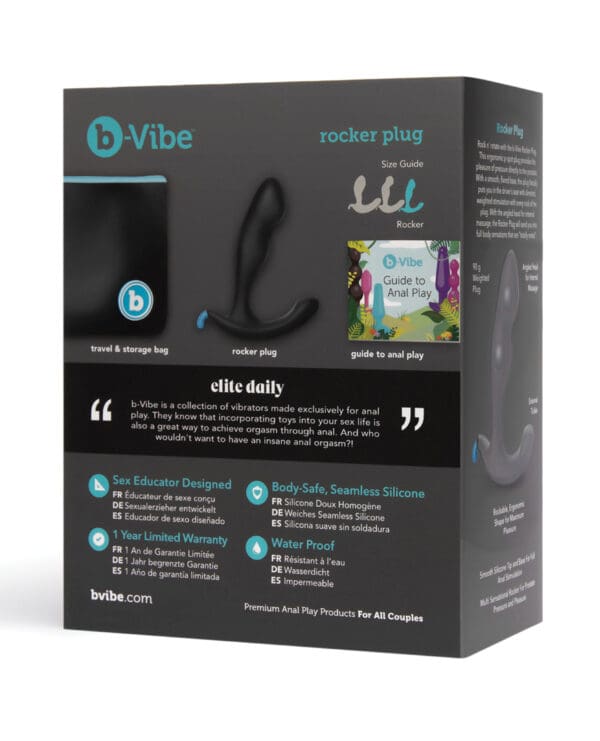 b-Vibe Rocker Plug - Black - Image 5