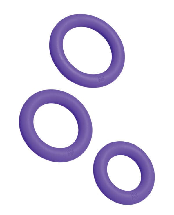 Romp Remix Trio Penis Ring Set of 3 - Purple - Image 2